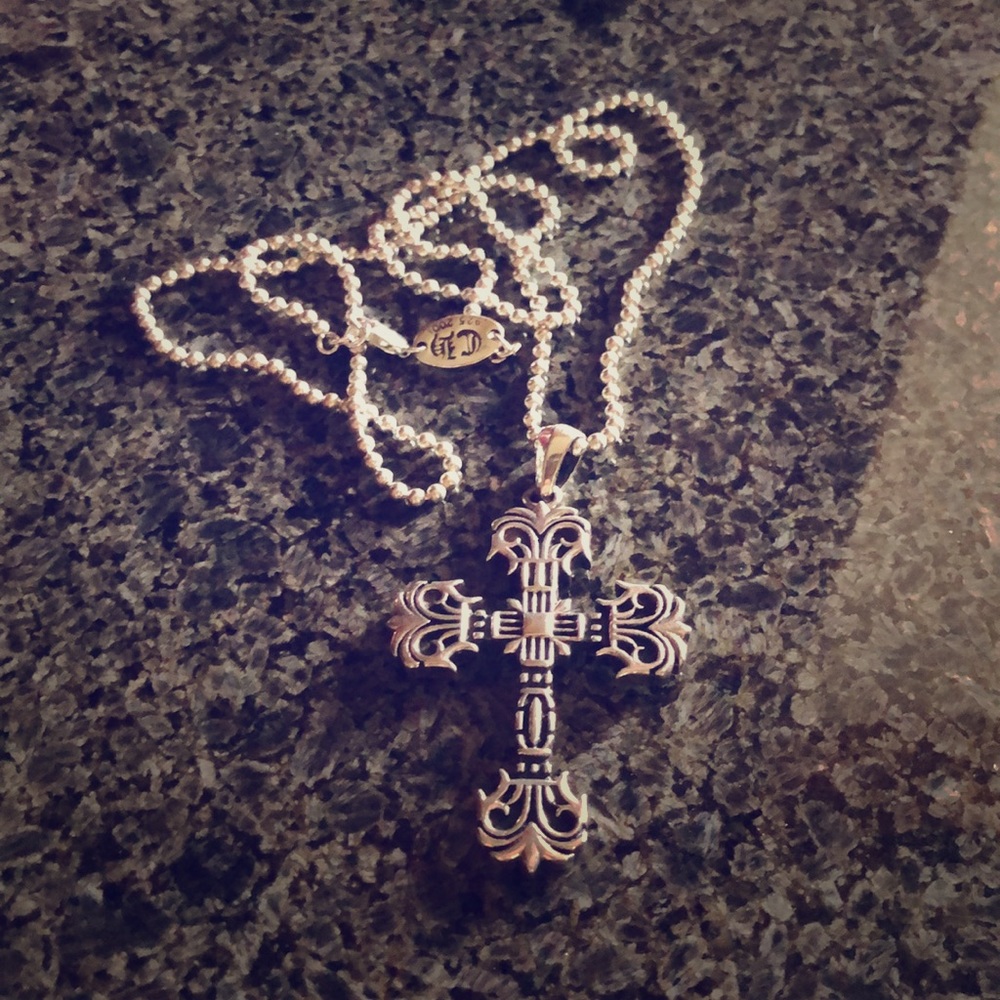 CHROME HEARTS FILIGREE CROSS PENDANT & CHAIN!!!